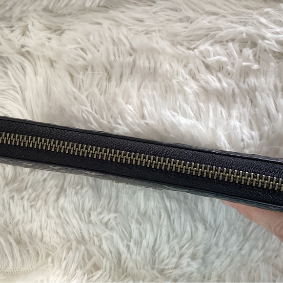 Coach croc look black and silver accordion wallet - Picture 4 of 9